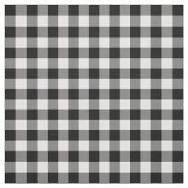 Tela Comprobación de búfalo blanco y negro