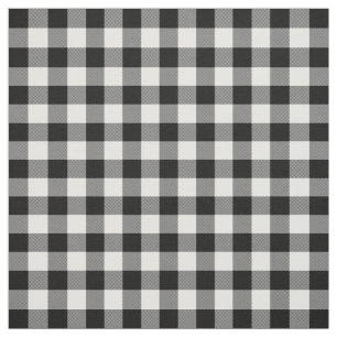 Tela Comprobación de búfalo blanco y negro