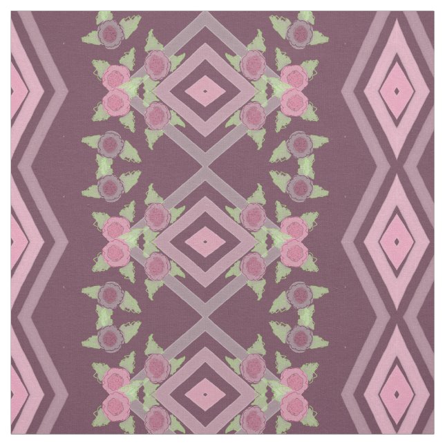 Tela Con Acento Floral De Pluma Rosa (Retal)