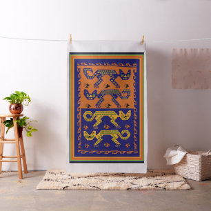 Tela con diseño de gato inca peruano