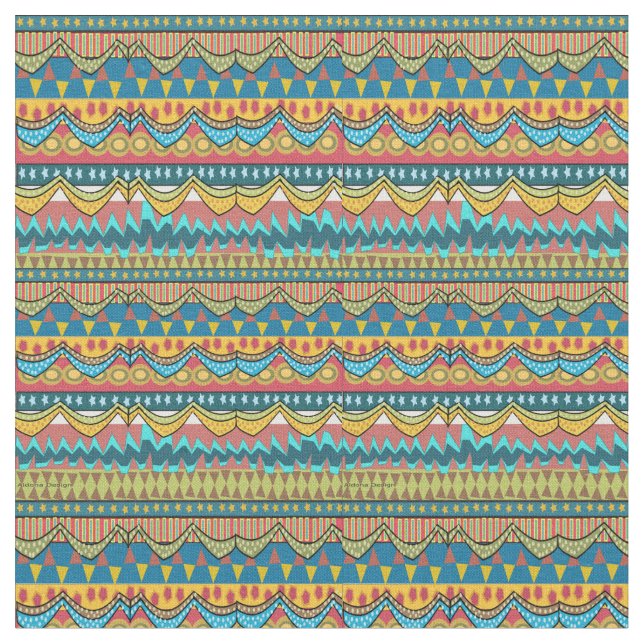 Tela con estampado africano (De cerca)