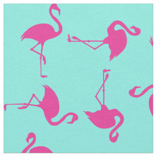 Tela con estampado tropical lindo de flamenco rosa