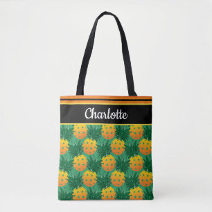 Tela Con nombre bolso de aleta de piña dulce