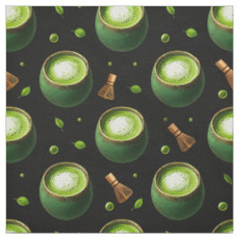 Tela con patrón continuo de té Matcha