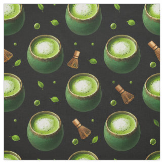 Tela con patrón continuo de té Matcha