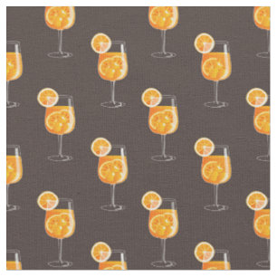 Tela con patrón de cóctel Aperol Spritz sin costur