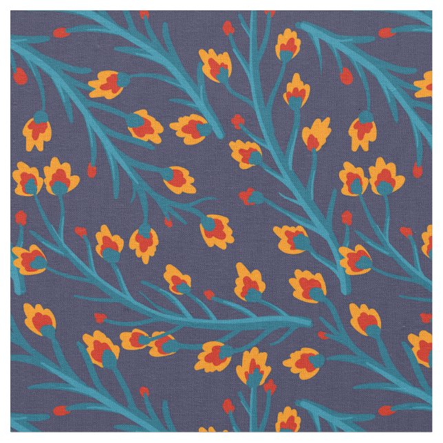 Tela con patrón floral vintage. (De cerca)