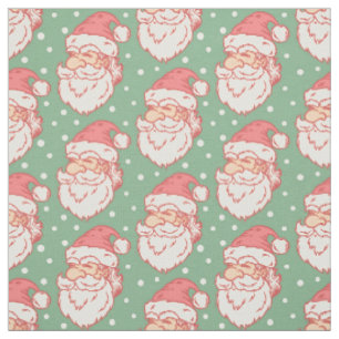 Tela con patrón retro de Santa Claus vintage
