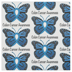 Tela Conciencia del cáncer de colon: Mariposa
