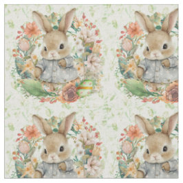 Tela Conejito de Pascua lindo en una chaqueta