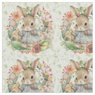 Tela Conejito de Pascua lindo en una chaqueta
