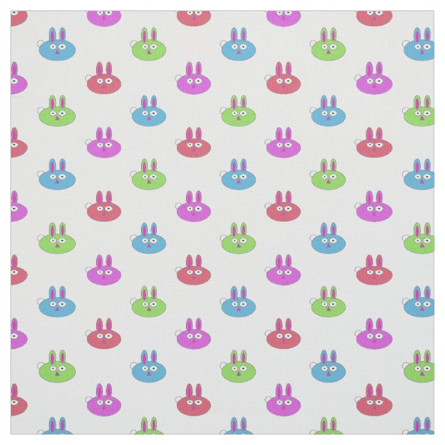 Tela Conejitos coloreados lindos (Retal)