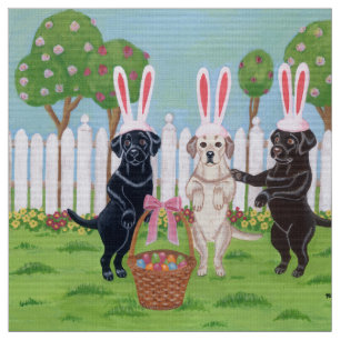 Tela ¡Conejitos de Labrador pascua!!