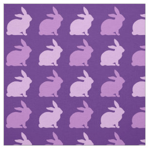 Tela Conejo conejo de lavanda morada