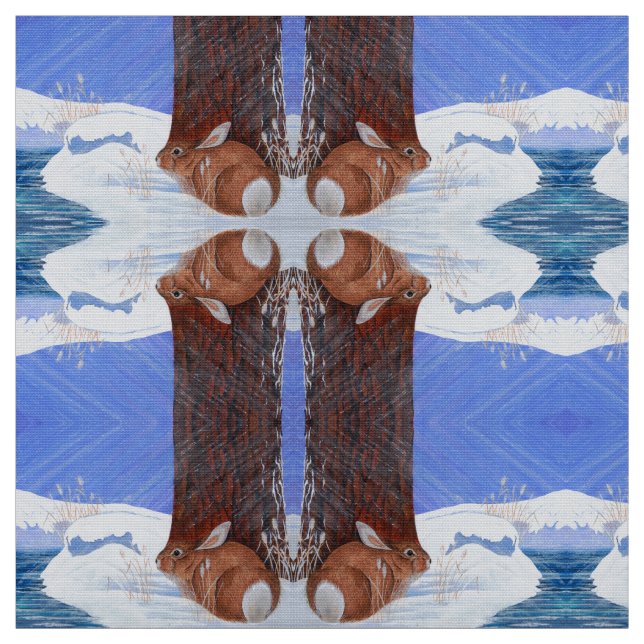 Tela ¡Conejo frío ~ BRRR! (Retal)