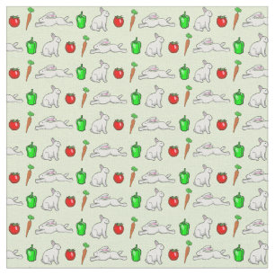 Tela Conejos en el Jardín Vegetable