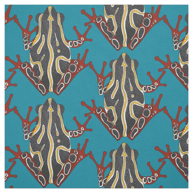 Tela congo tree frog blue (Retal)