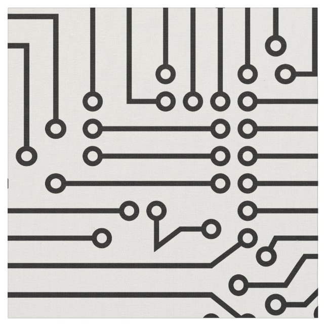 Tela Conjunto de circuitos - negro en blanco (De cerca)