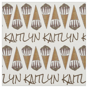 Tela Cono de helado de cacahuate de chocolate personali