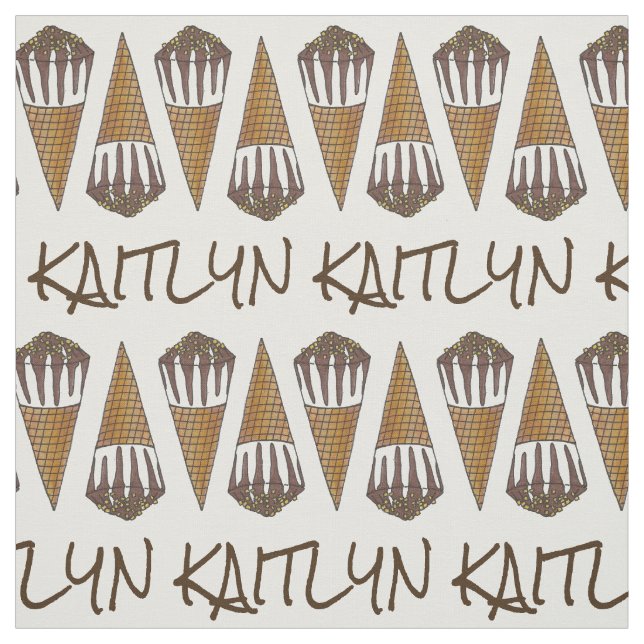 Tela Cono de helado de cacahuate de chocolate personali (Retal)