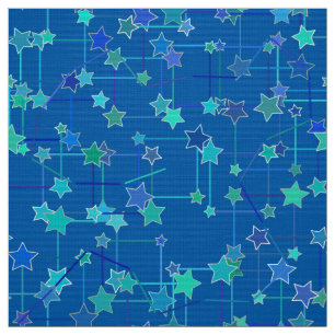 Tela Constelación abstracta de estrellas, azul de