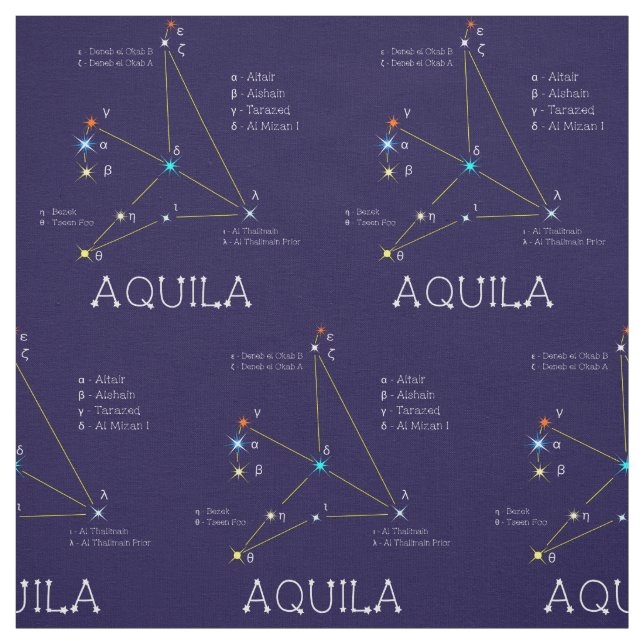 Tela Constelación De Áquila O Águila Estrellas (Retal)