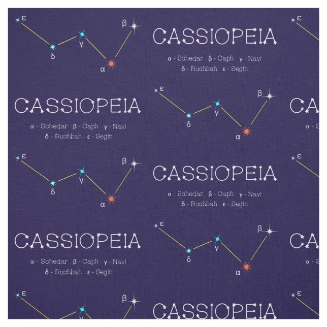 Tela Constelación De Stars Cassioipeia (Retal)
