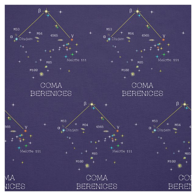 Tela Constelación De Stars Coma Berenices (Retal)
