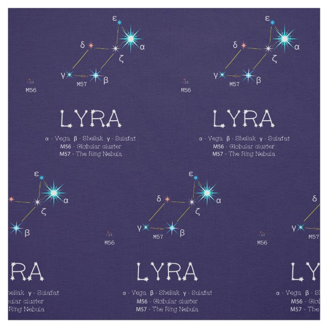 Tela Constelación De Stars Lyra (Retal)