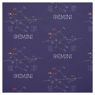 Tela Constelación de Zodiac Gemini
