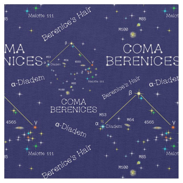 Tela Constelación del hemisferio norte Coma Berenices (De cerca)