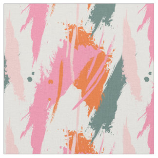 Tela Contrast brush strokes pink green red 