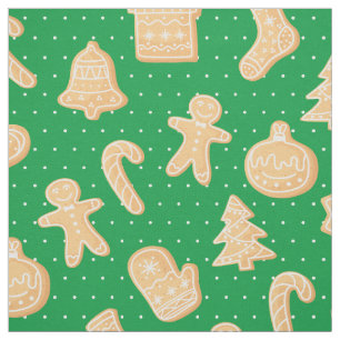 Tela Cookies de pan de jengibre en vacaciones del patr