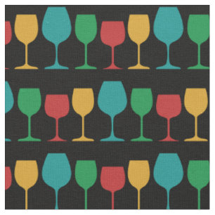 Tela Copa de vino retro linda vintage mod