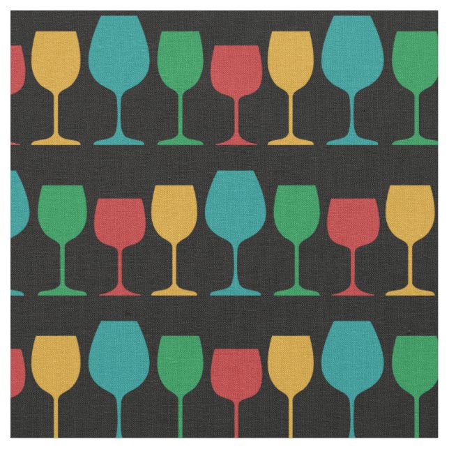 Tela Copa de vino retro linda vintage mod (De cerca)
