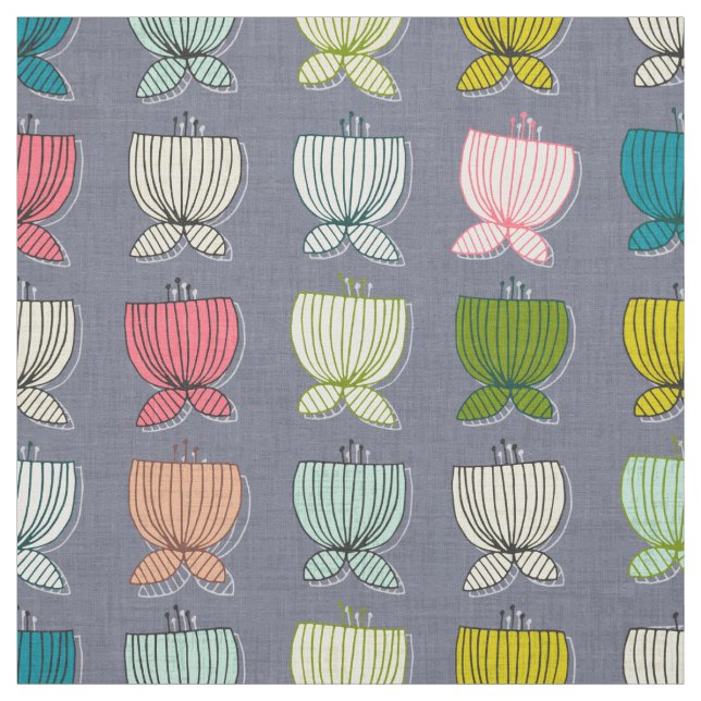 Tela copas de flores amatista (Retal)