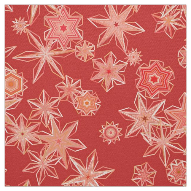 Tela Copingos geométricos modernos, naranja mandarina (Retal)