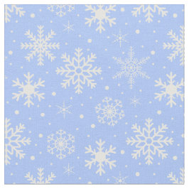 Tela Copos de nieve con hielo azul