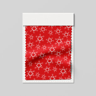 Tela Copos de nieve, copos de nieve rojos y blancos, ni