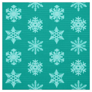 Tela Copos de nieve Ikat - Turquesa y aqua