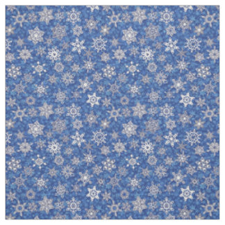 Tela copos de nieve sobre fondo de tormenta de nieve az