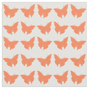Tela Coral Bold Mod Butterflies
