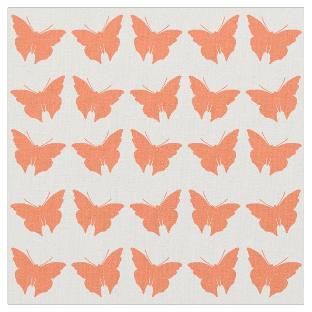 Tela Coral Bold Mod Butterflies (De cerca)