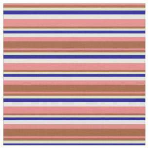 Tela Coral claro, Siena, Pale Goldenrod, azul y blanco