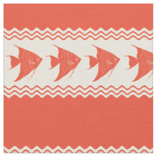 Tela Coral Coastal Angelfish Stripes