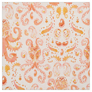 Tela Coral Coastal de PAISLEY del PULPO
