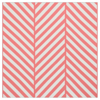 Tela Coral Herringbone a gran escala