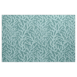 Tela Coral marino Aqua con océano Verde azulado