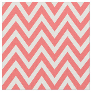 Tela Coral Modern Chevron Stripes