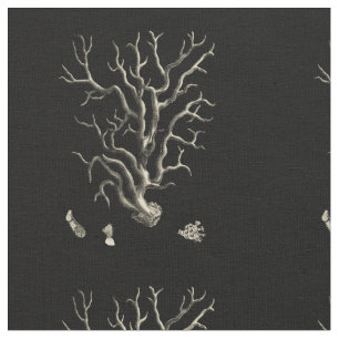 Tela Coral negro y negro